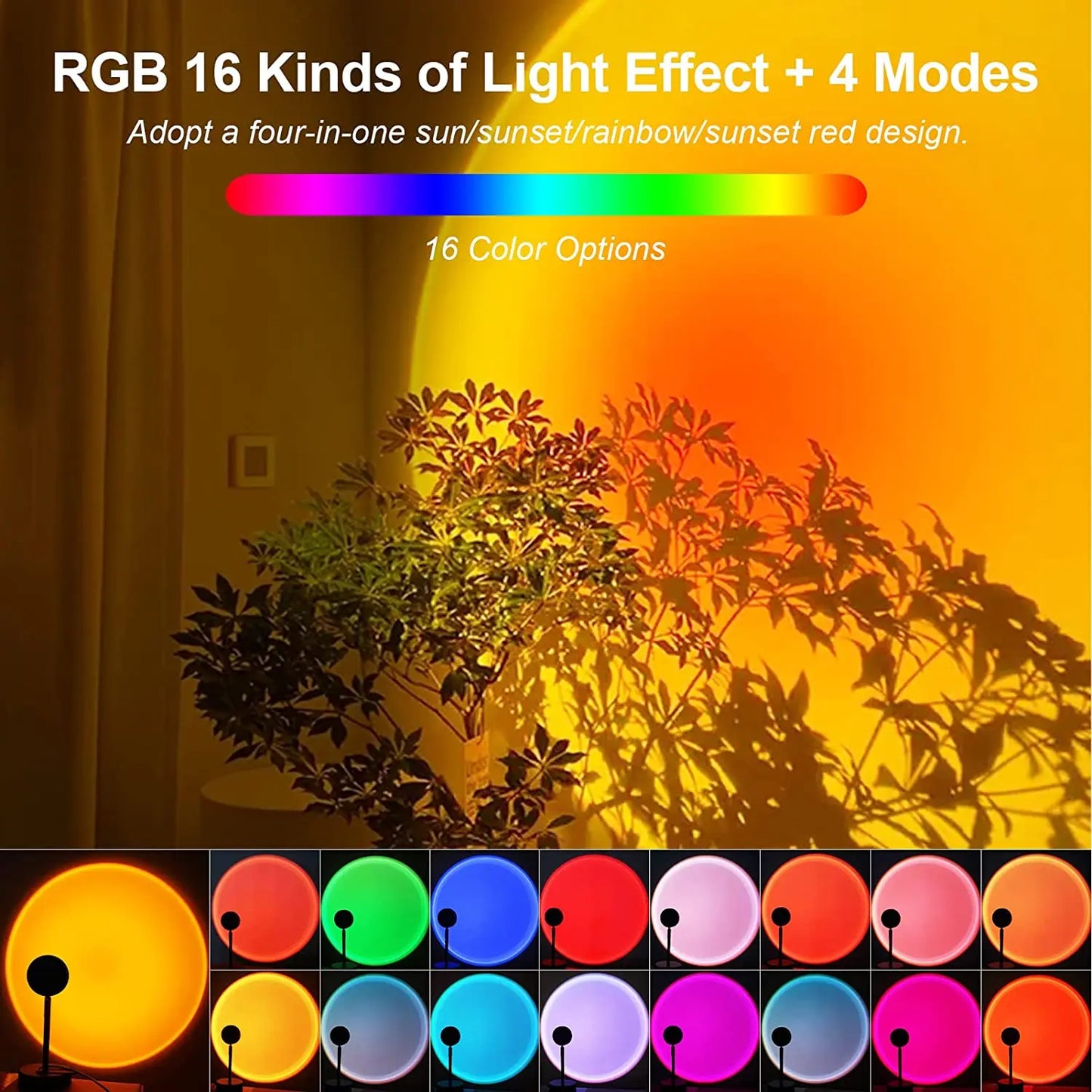 Rainbow Glow Winter Sun Projector